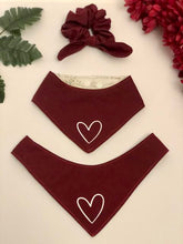 Load image into Gallery viewer, I Heart You - Reversible Dog Bandana