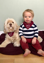 Load image into Gallery viewer, I Heart You - Reversible Dog Bandana