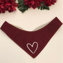 Load image into Gallery viewer, I Heart You - Reversible Dog Bandana