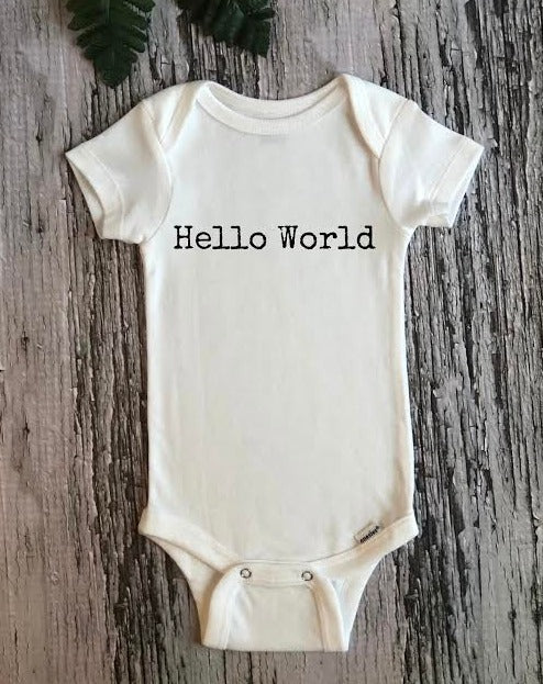Baby Onesie - HELLO WORLD